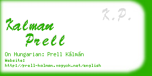 kalman prell business card